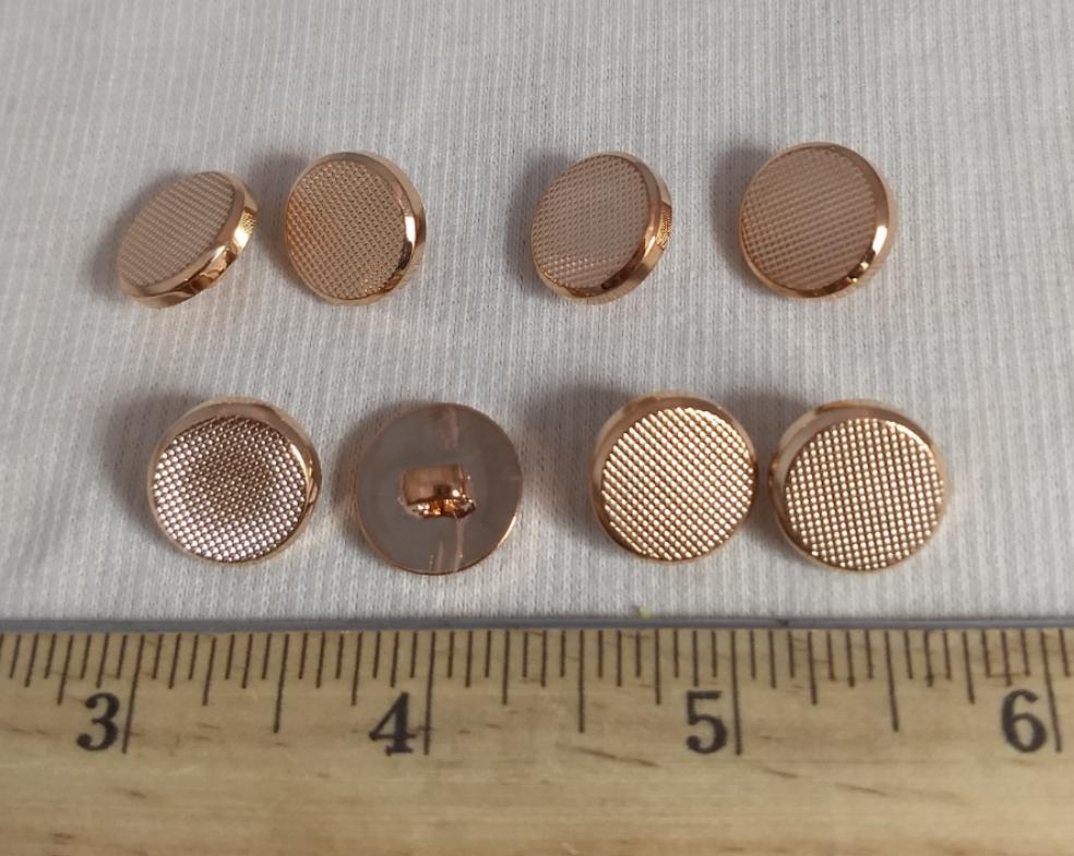 Button #1436 #Shank Antique-Gold #Rim #ABS #10pc