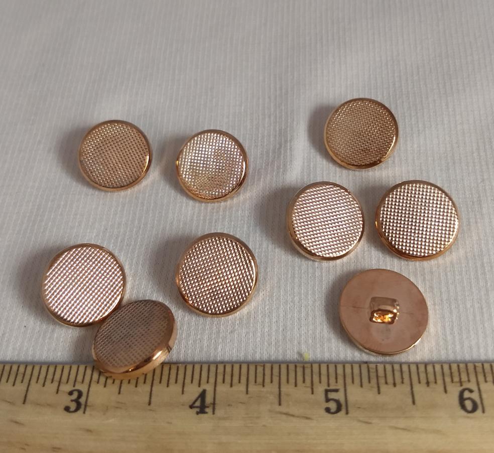 Button #1436 #Shank Antique-Gold #Rim #ABS #10pc