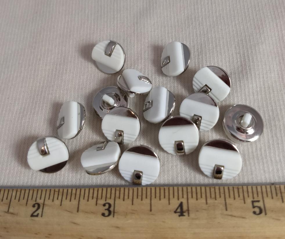 Button #GCPG094 #Shank #White #Abs #10pc