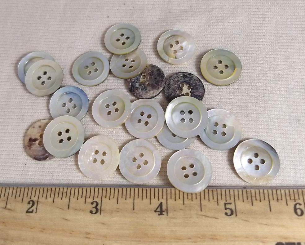 Button #Akoya #4 Hole #Shell #Rim #10pc