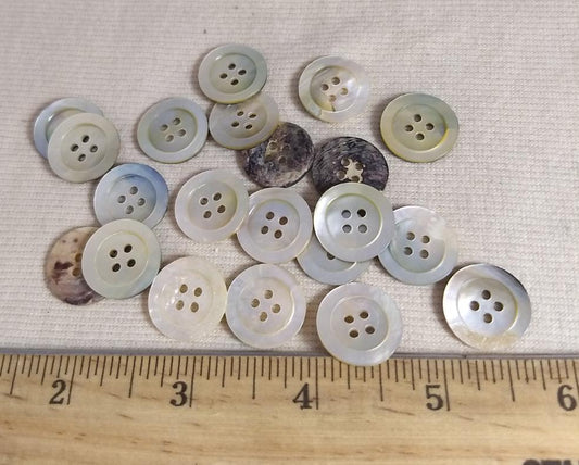 Button #Akoya #4 Hole #Shell #Rim #10pc