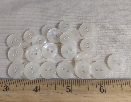 Button #Basic #Como Pearl #2 Hole #Rim #Polyester #10pc