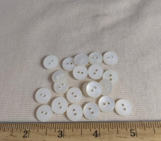 Button #Basic #4065 #2 Hole #Pearl #Polyester #10pc
