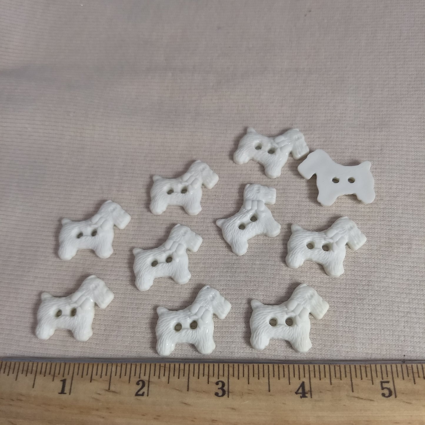 Button #930#2 Hole #White #Nylon #Animal #10pc