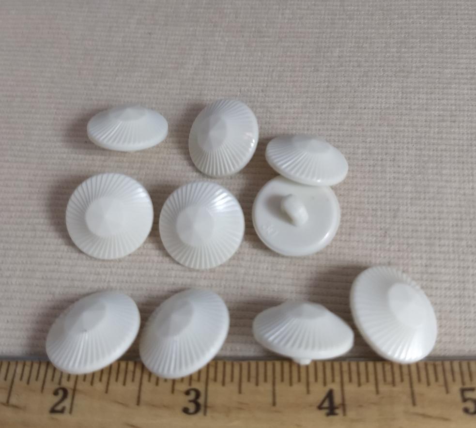 Button #1797 #Shank #White #Rim #Nylon #10Pc
