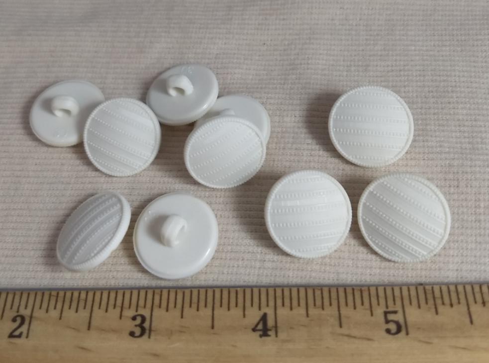 Button #1791 #Shank #White #Nylon #10Pc