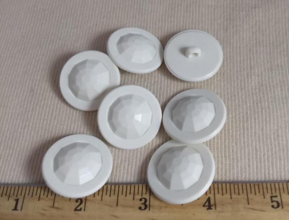 Button #1798 #Shank #White #Nylon #Rim #10pc