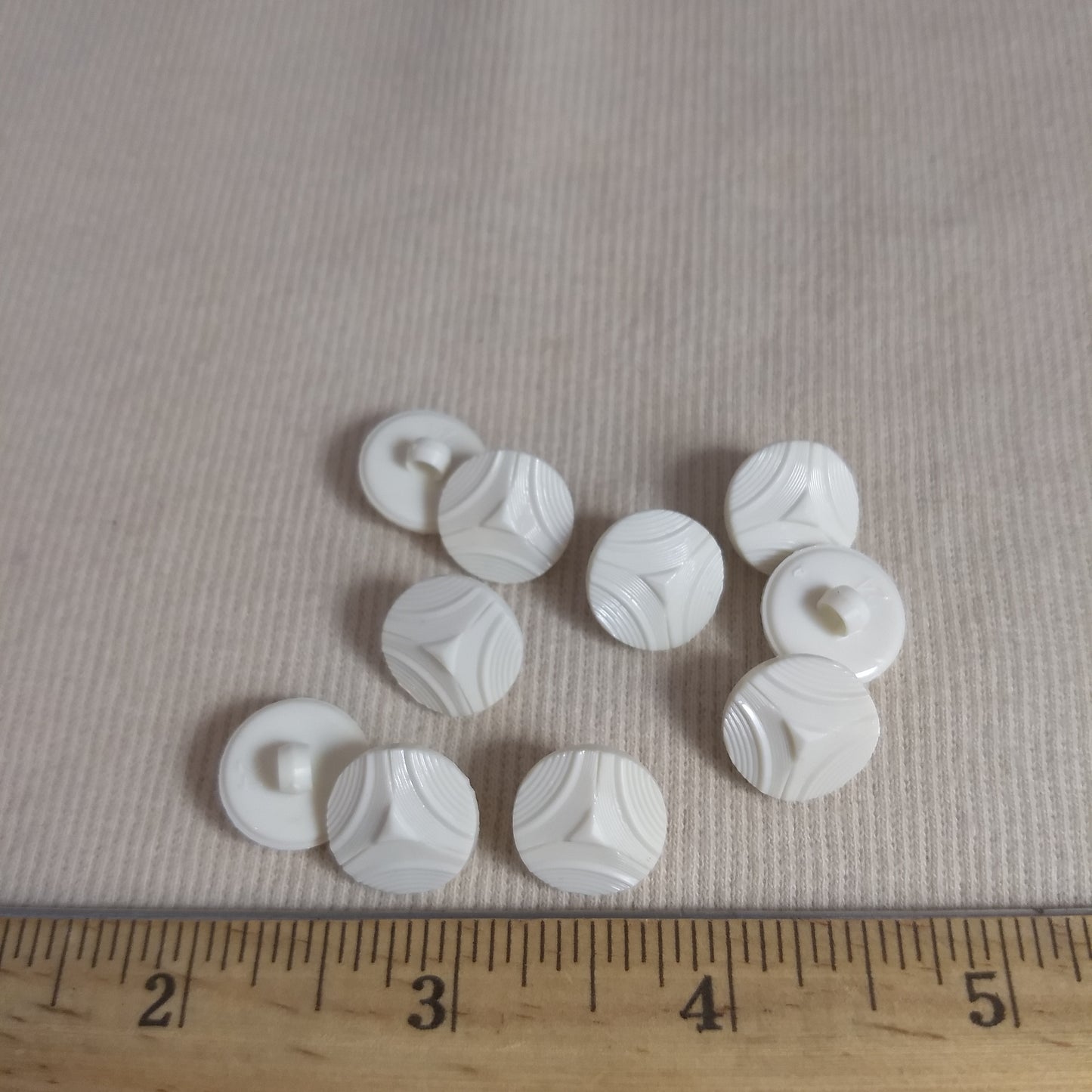 Button #1785 #Shank #White #Rim #Nylon #10pc