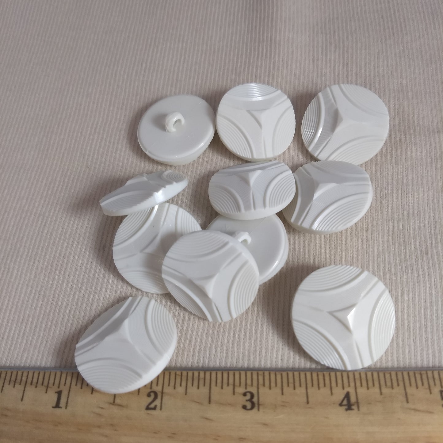 Button #1785 #Shank #White #Rim #Nylon #10pc