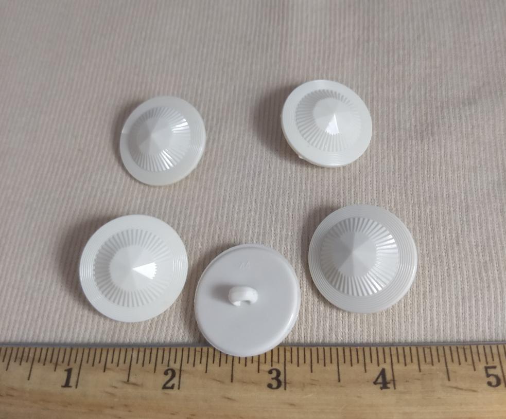 Button #1804 #Shank #White #Rim #Nylon #10pc