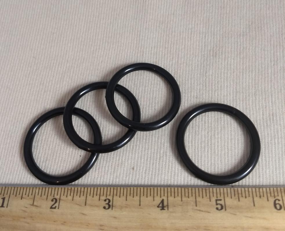 Ring #Y6166 #Black #Round #Plastic #10pc