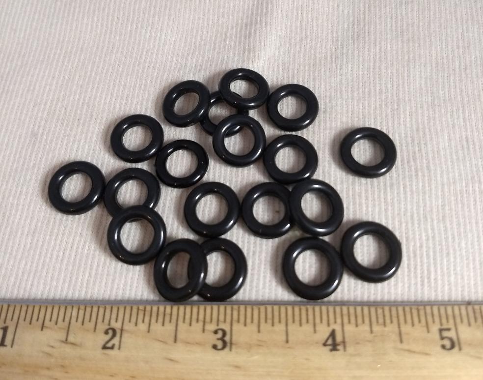 Ring #Jump-Ring #Black #Round #Plastic #10pc