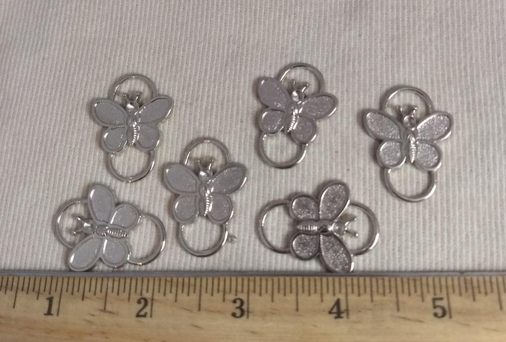 Buckle #1489 #Silver #Butterfly #Metal #1pc