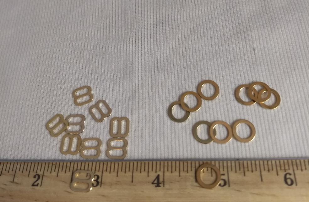 Ring #Slider #Gold #Adjustable #Strap #Metal #20pc