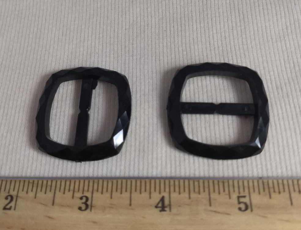 Buckle #FS147 #Black #Center-Bar #Faceted #Nylon #10pc
