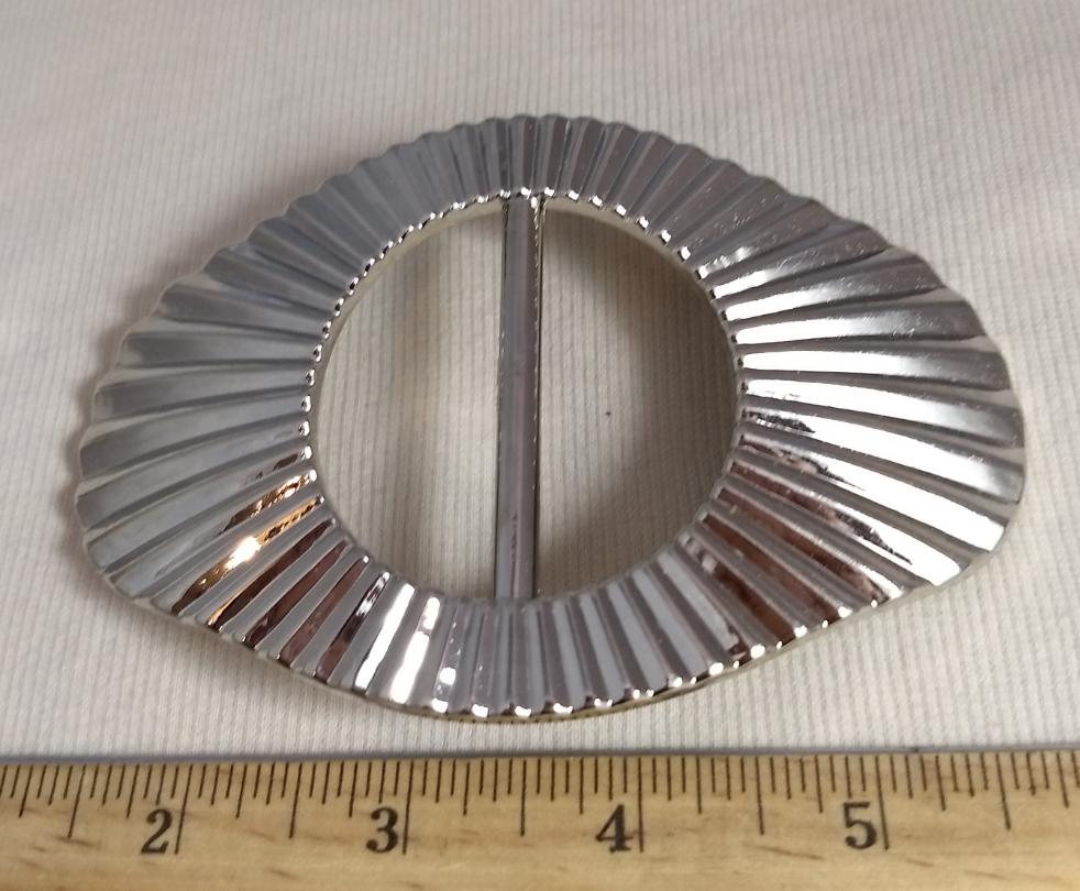 Buckle #1474 #Silver #Center-Bar #ABS #1pc