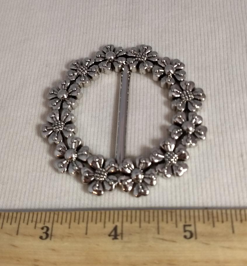 Buckle #G080 #Silver #Center-Bar #Abs #1pc