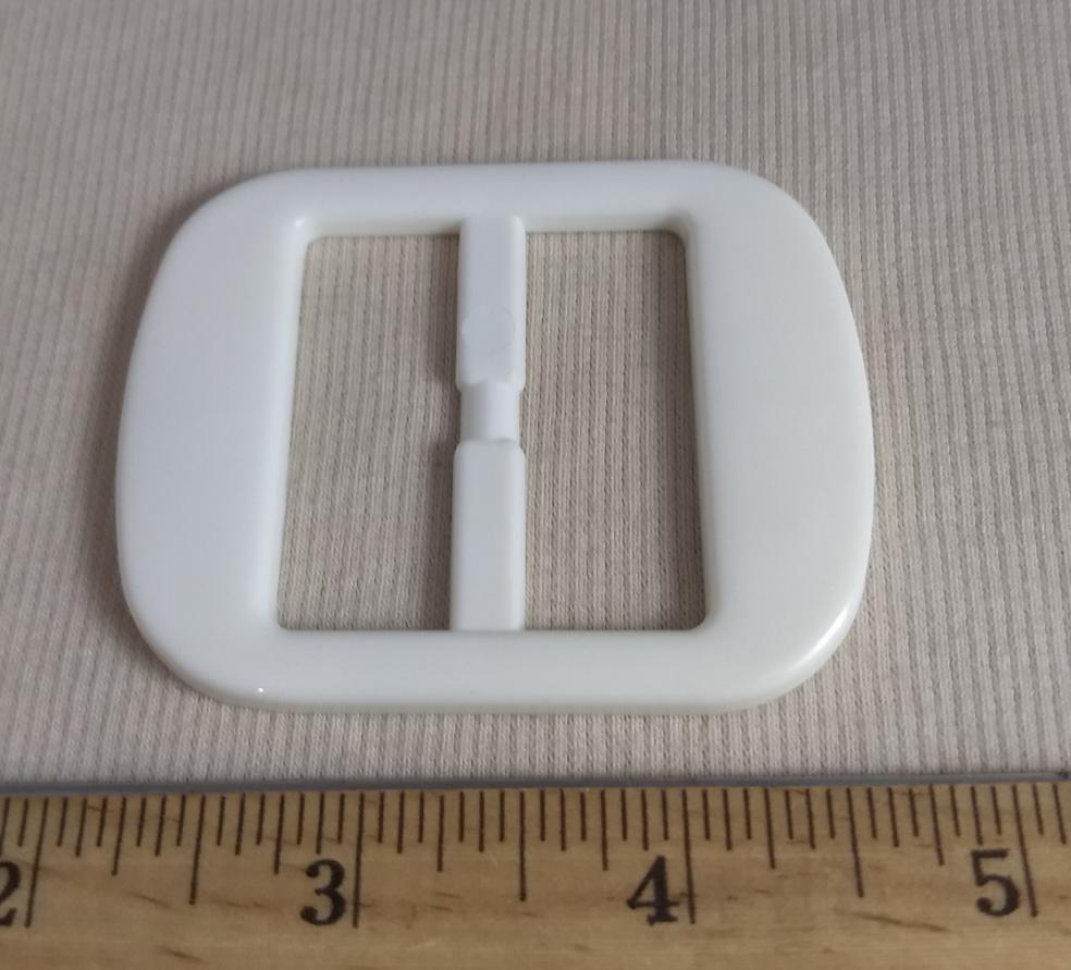 Buckle #FS406 #Off-White #Center-Bar #Slider #Polyester #1pc