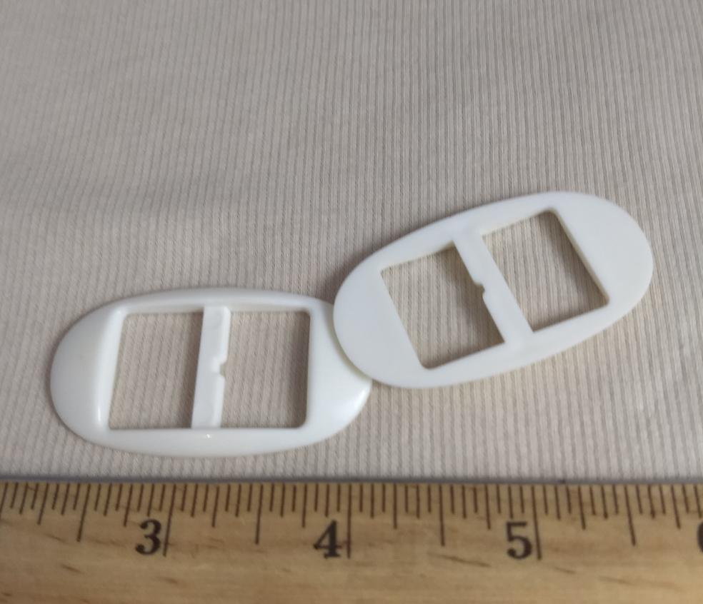 Buckle #5131 #Off-White #Center-Bar #Slider #Nylon #2pc