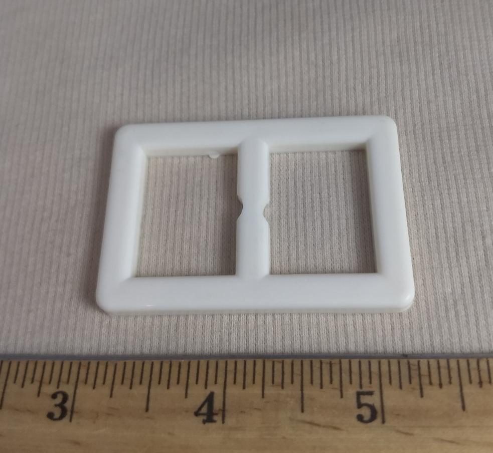 Buckle #5180 #White #Center-Bar #Slider #Nylon #1pc