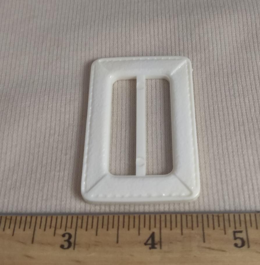 Buckle #5433 #White #Center-Bar #Slider #Nylon #1pc