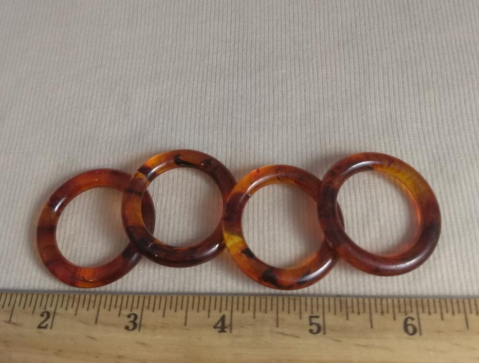 Ring #E014 #Brown #Buckle #O-Ring #4pcs
