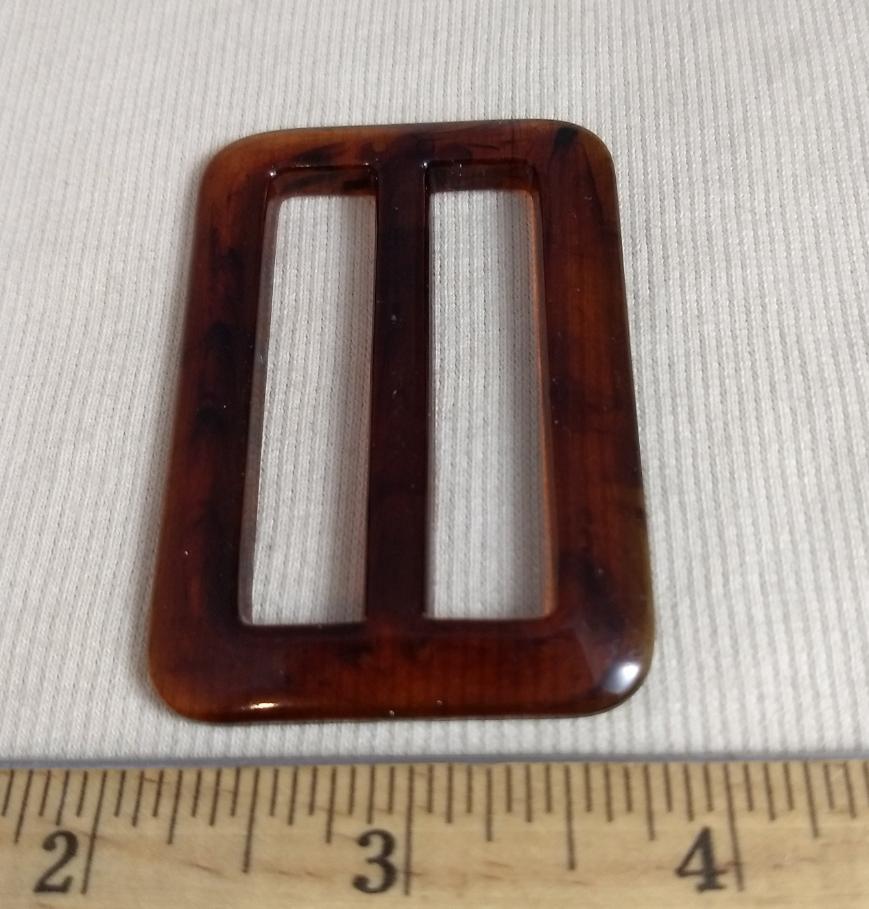 Buckle #FS148 #Tortoise-Shell #Center-Bar #Slider #Polyester #1pc