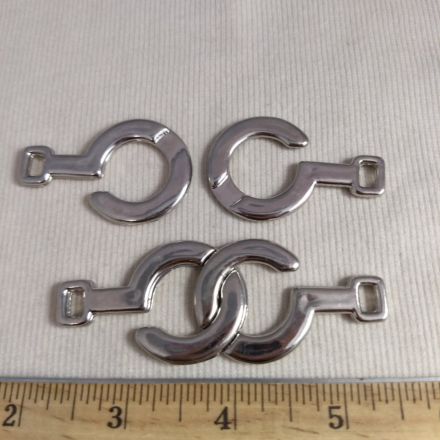 Buckle #428 #Silver #Hook #ABS #2pc