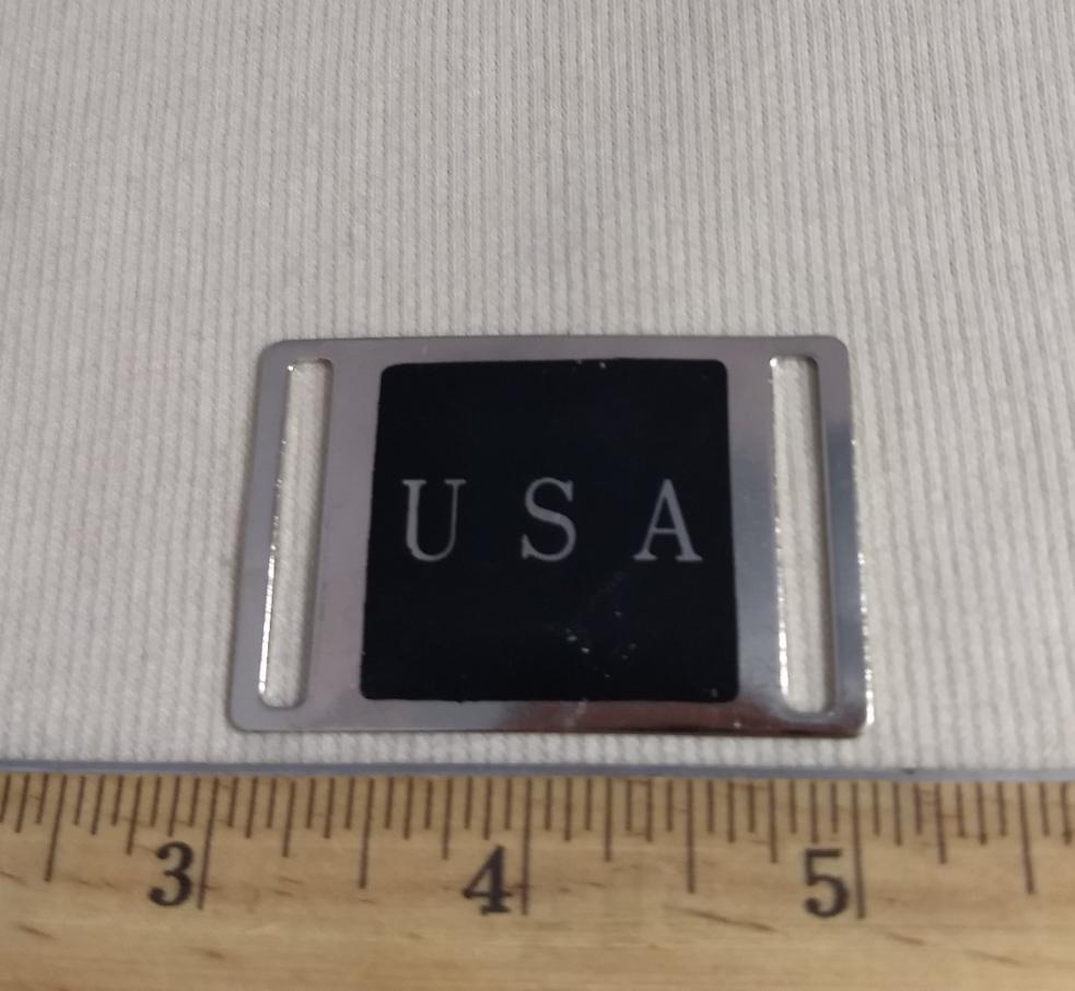 Buckle #5715 #Silver #Black #USA #Slider #Metal #1pc