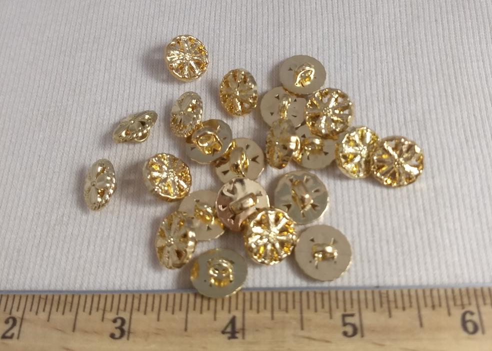 Button #80039 #Shank #Gold #ABS #10pc