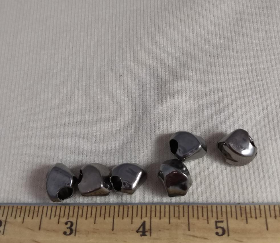 Bead #PC011 #2-Hole #Silver #Plastic #100pc