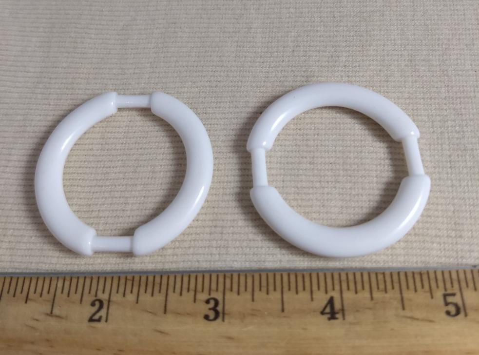 Buckle #Y6043 #White #Round #Nylon #2pc