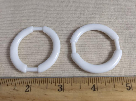 Buckle #Y6043  #White #Round #Nylon #2pc
