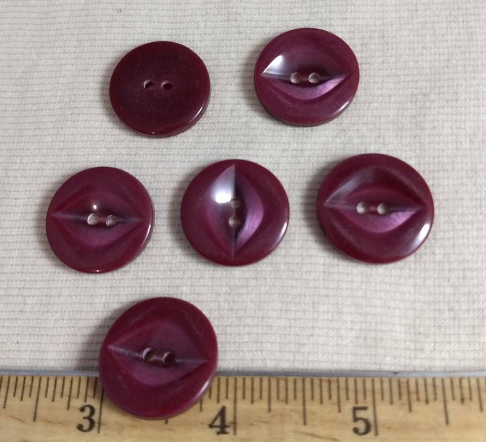 Button #1513 #2 Hole #Pink #Polyester #10pc