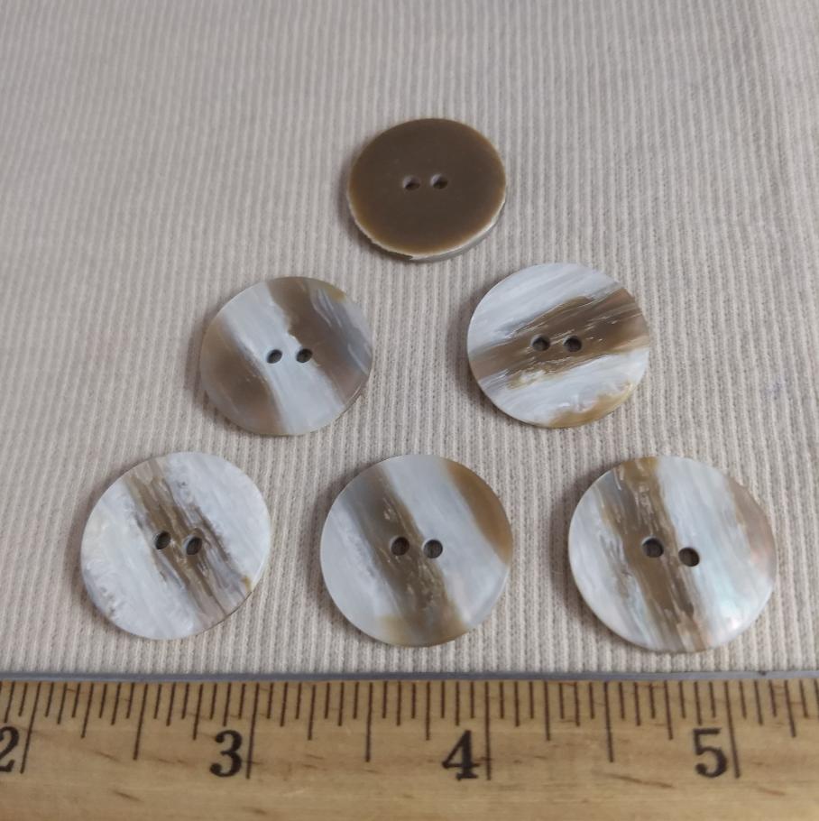 Button #23611 #2 Hole #White #Abs #10pc