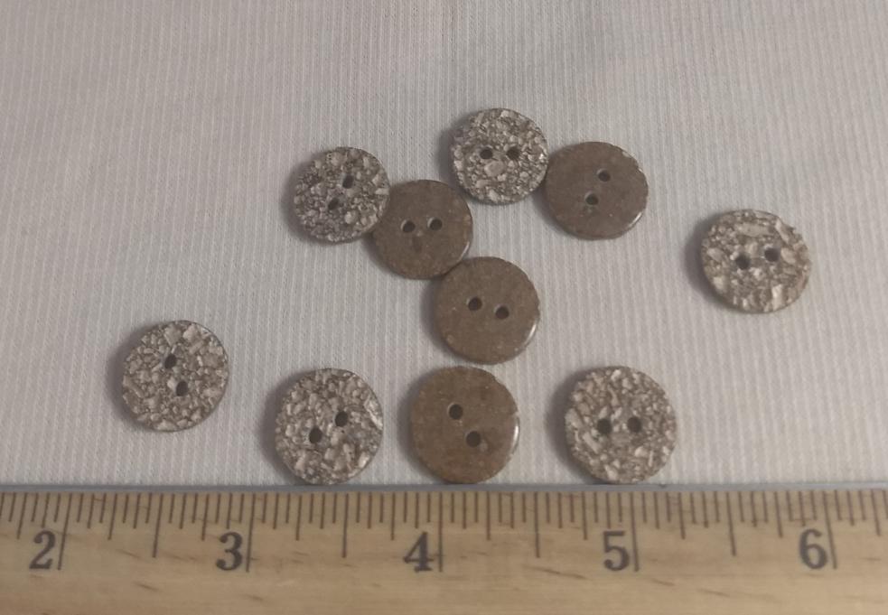 Button #C3022 #2 Hole #Brown #Imitation #Coconut #Wood #10pc