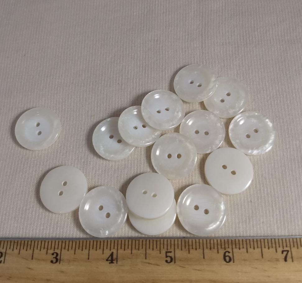 Button #1529 #2 Hole #Pearl #Polyester #10pc