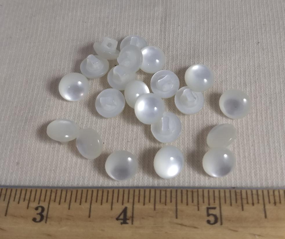 Button #High-Dome #Shank #Pearl #Basic #Polyester #10pc