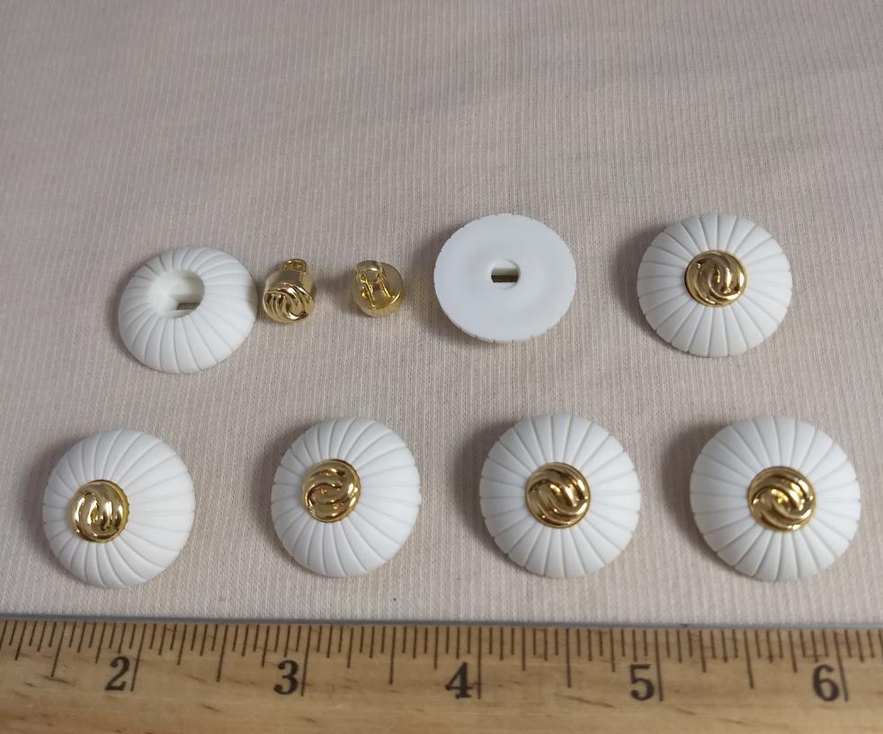Button #Y1650 #Shank #White #Dome #Nylon #10pc