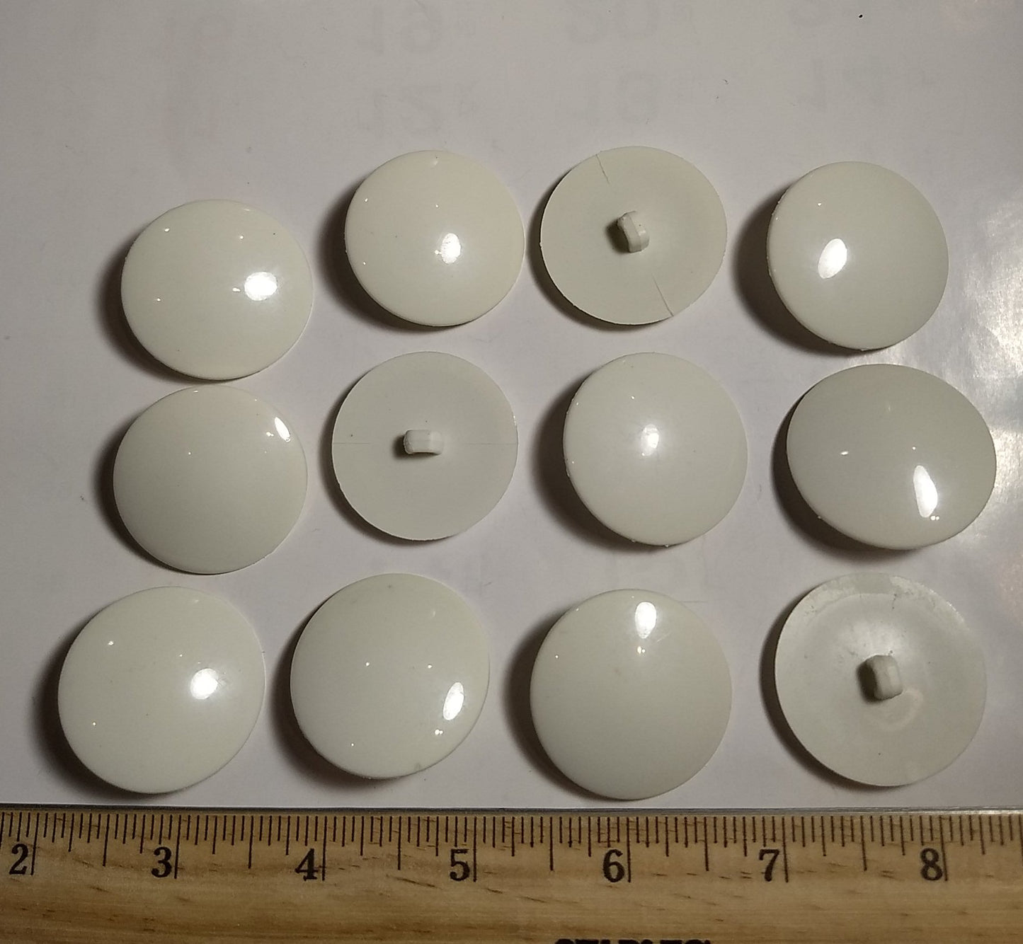 Button #JS3078 #Shank #White #Dome #Nylon #10pc