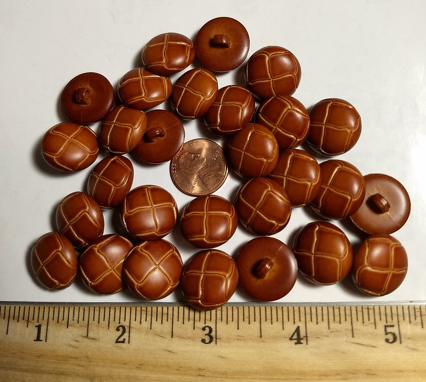 Button #KE077 #Shank #Brown #Imitation #Leather #Abs #10pc