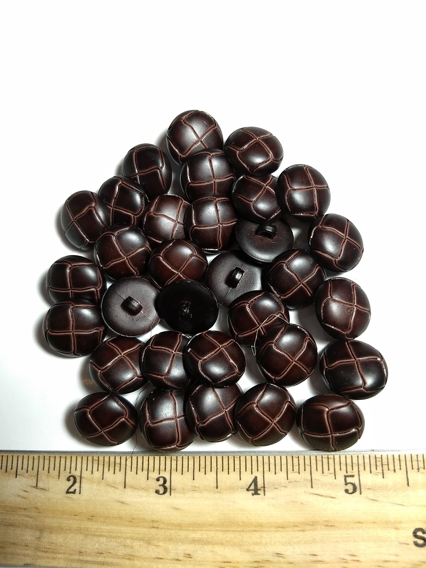 Button #KE077 #Shank #Brown #Imitation #Leather #Abs #10pc