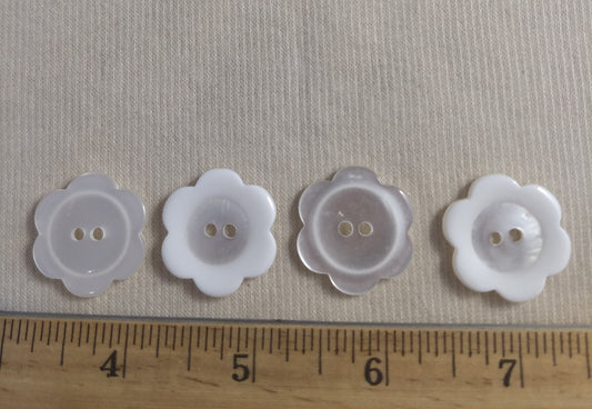 Button #4296 #2 Hole #Pearl #Flower #Polyester #10pc