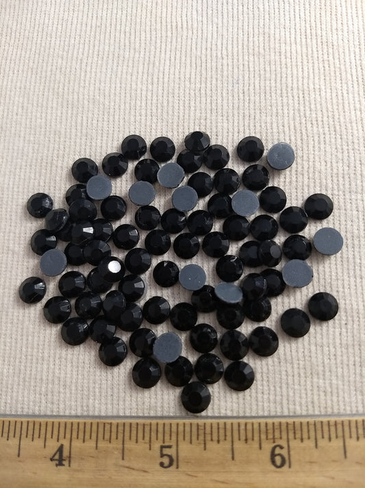 Bead #Rhinestone #SS34 #Black #Grade-A #144pc