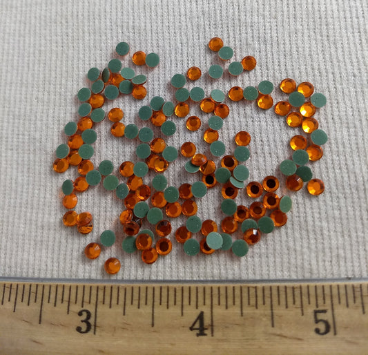 Bead #Rhinestone #SS16 #Orange #Round #Grade-A #144pc