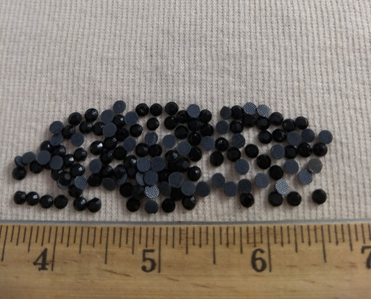 Bead #Rhinestone #SS16 #Black #Round #Grade-A #144pc