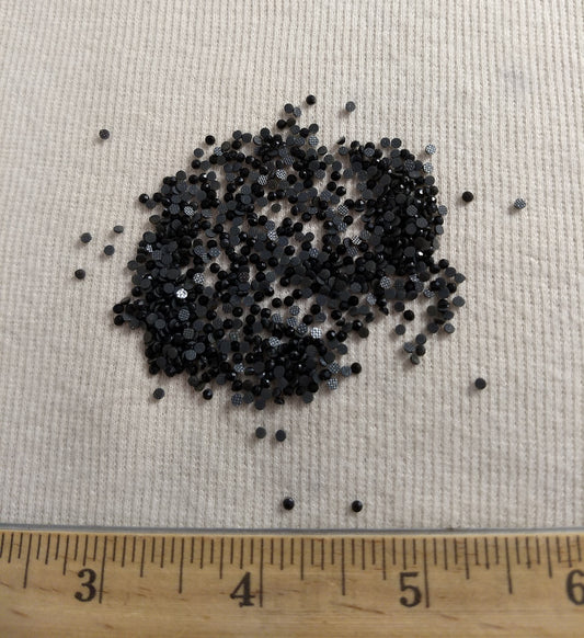 Bead #Rhinestone #SS06 #Black #Round #Grade-A #720pc