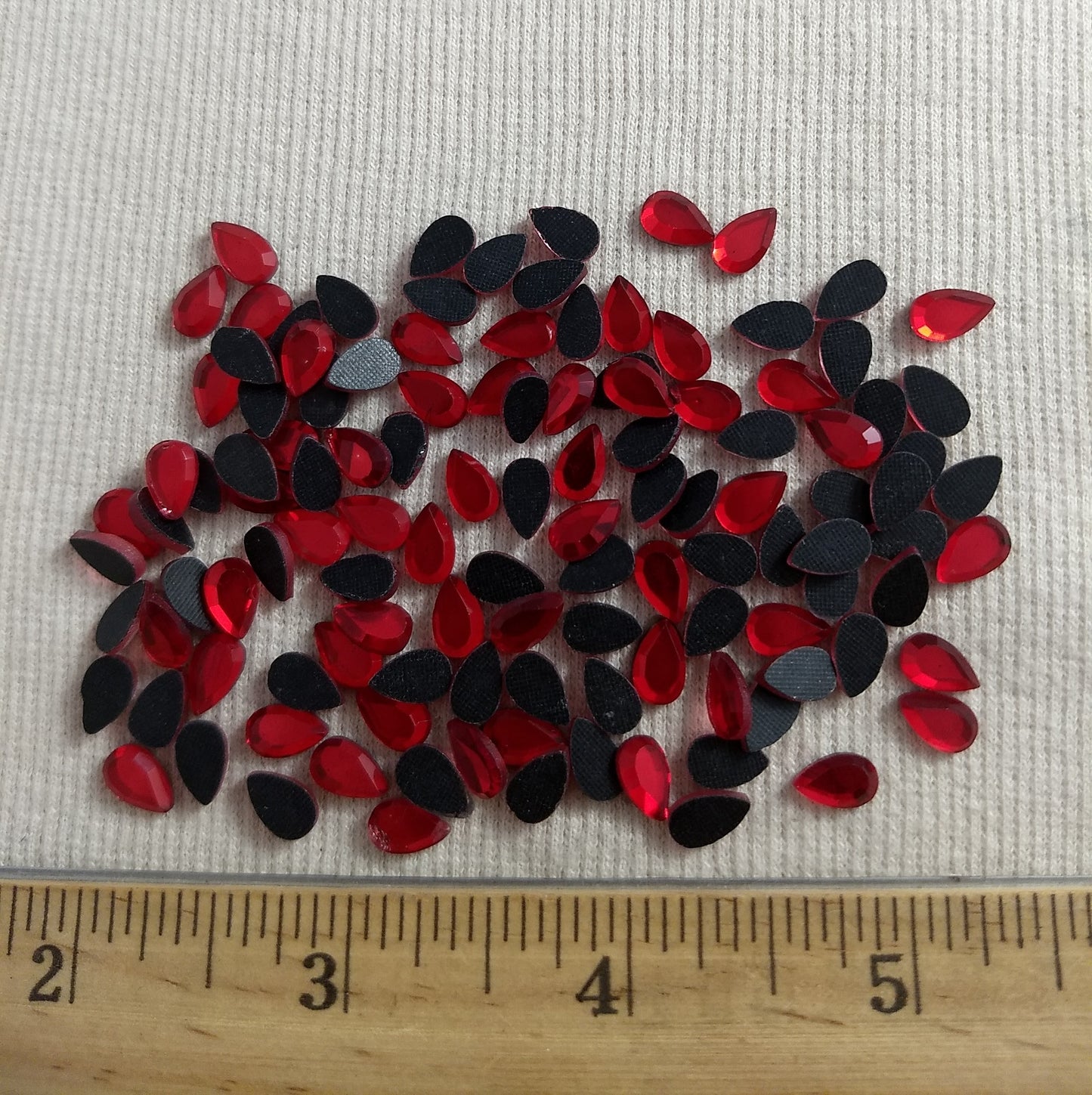 Bead #Rhinestone #XFFZ58 #Red #Tear-Drop #Grade-A #144pc