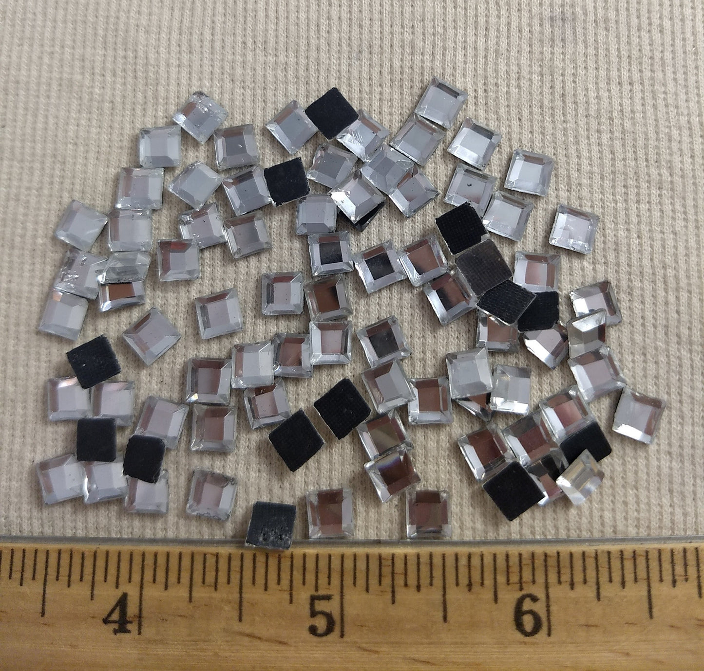 Bead #Rhinestone #XFFZ06 #Clear #Square #Grade-A #144pc