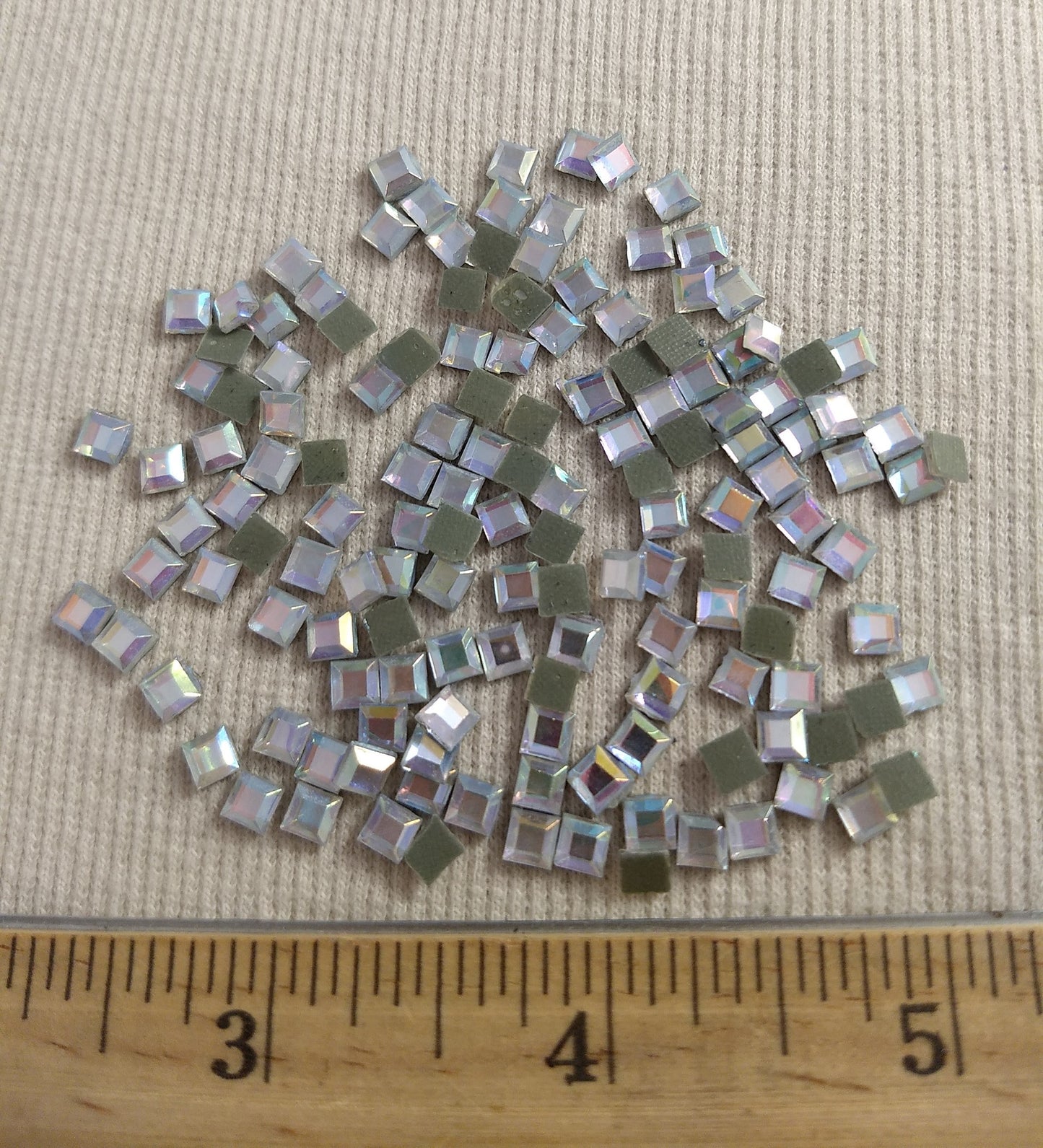 Bead #Rhinestone #XFFZ04 #035 #Clear #Square #Grade-A #144pc